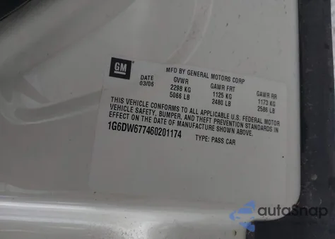 2006 Cadillac Sts V6 z USA, uszkodzony, nr VIN 1G6DW677460201174